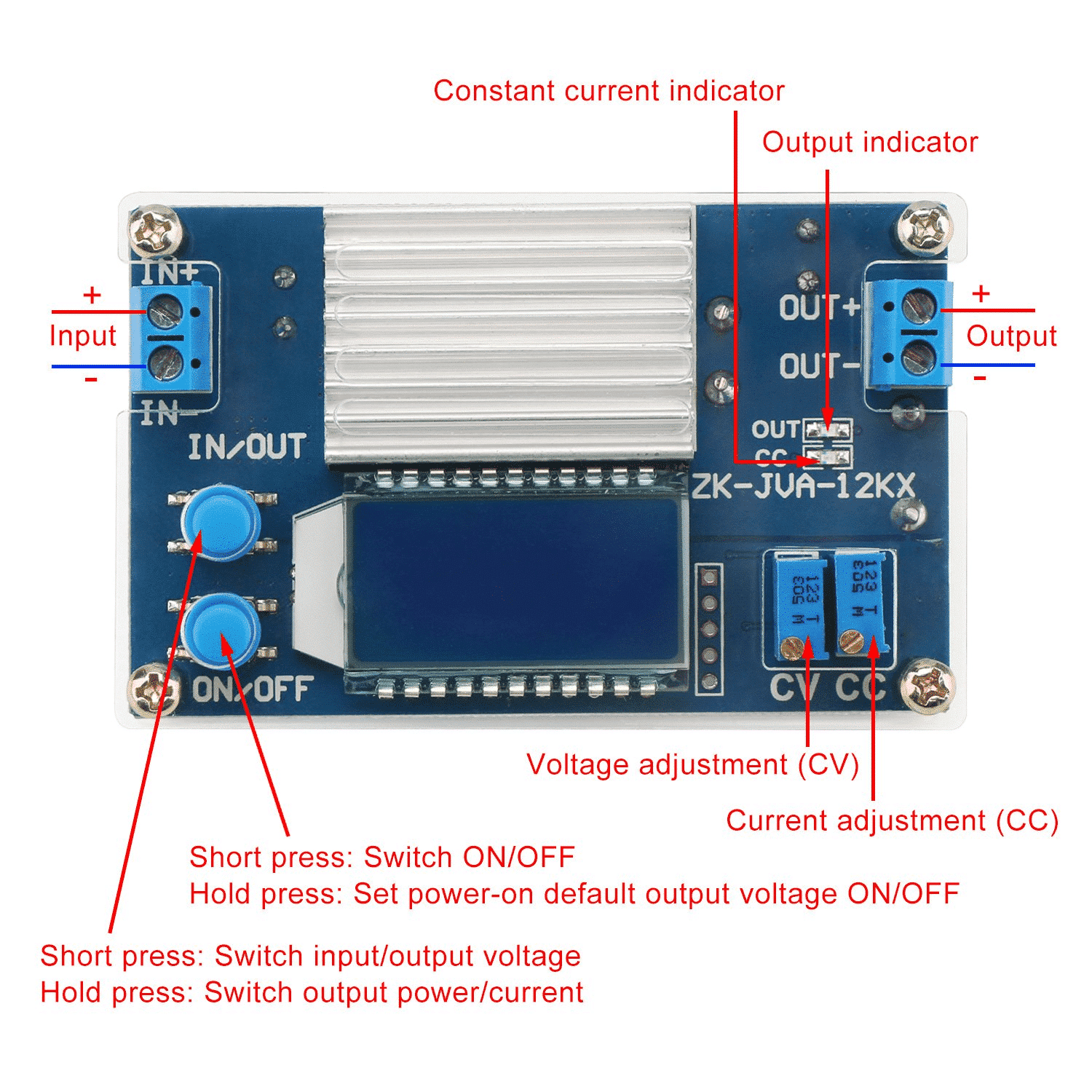 DC to DC Converter 5.3V-32V to 1.2V-32V Step Down Voltage Regulator