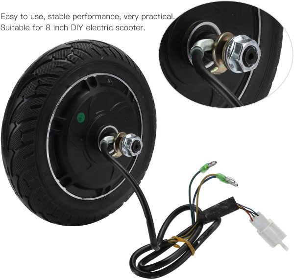 Electric Scooter Conversion Set 24V 350W Wheel Brushless Hub Motor with 8 inch tire