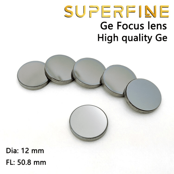SuperFine Ge Focusing Lens DIa. 12mm Focal 50.8mm for CO2 Laser Engraving Cutting