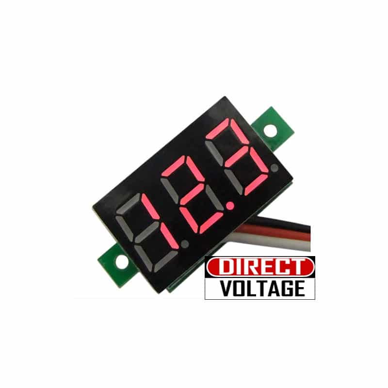 0.36" DC 0-100V 3 bits 3 wires Digital Voltmeter LED Display Panel Voltage Meter 
