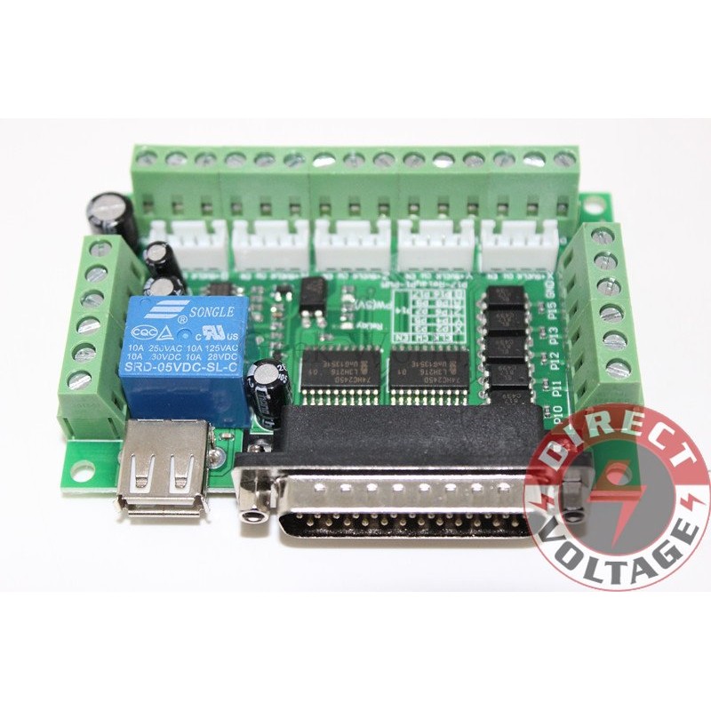 MACH3 5-Axis Stepper Motor Control Board CNC Interface Driver Board Power Module 