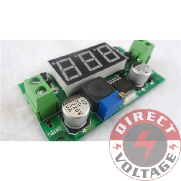 DC 4.0~40 to 1.3-37V LED Voltmeter Buck Step-down Power Converter Module LM2596