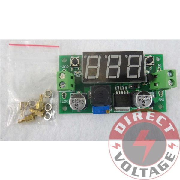 DC 4.0~40 to 1.3-37V LED Voltmeter Buck Step-down Power Converter Module LM2596