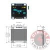 0.96" I2C IIC 128X64 LED OLED LCD Display Module Arduino Yellow - Blue