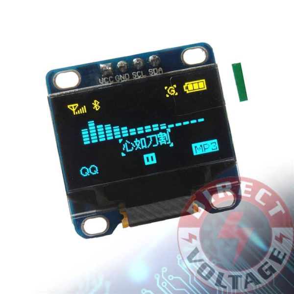 0.96" I2C IIC 128X64 LED OLED LCD Display Module Arduino Yellow - Blue