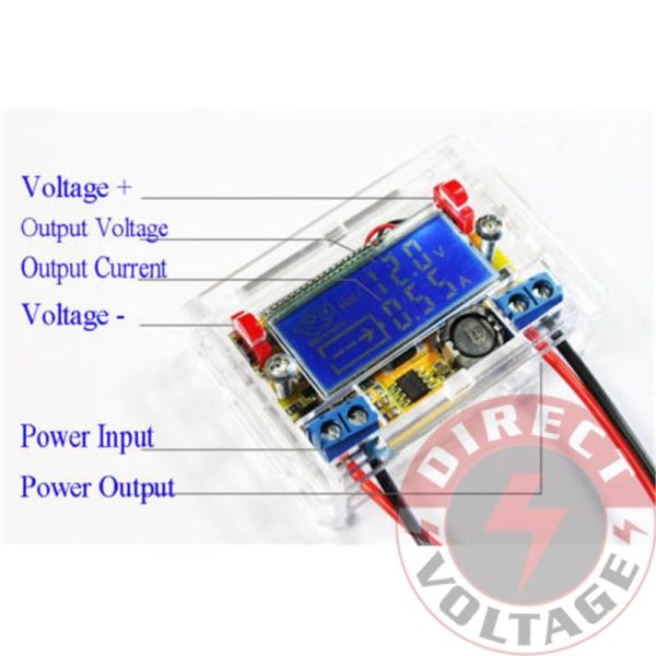 DC DC Adjustable Step Down Power Supply Module Voltage Current LCD Display Shell