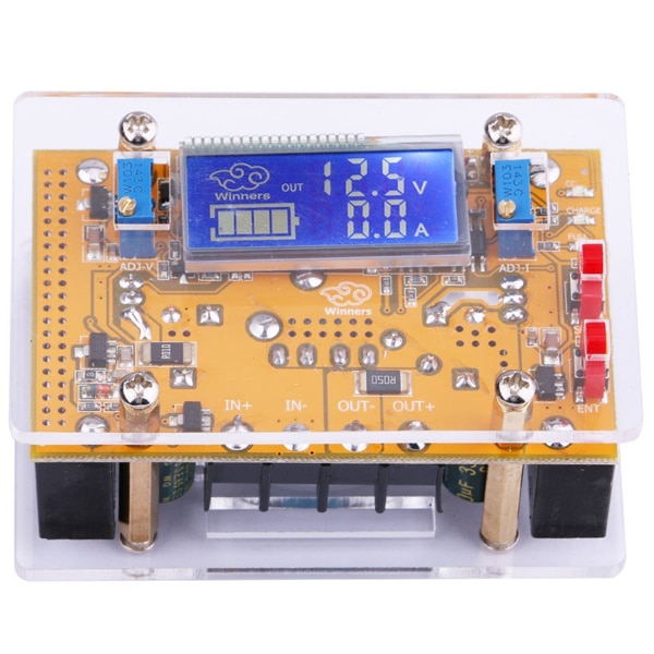 10A DC-DC Adjustable CC CV Step UP Power Supply Module LCD Dual Display Case S 
