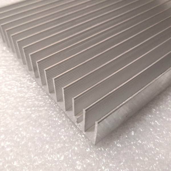 Silver Tone Aluminium Heat Diffuser HeatSink Cooling Fin 100x100x18mm 