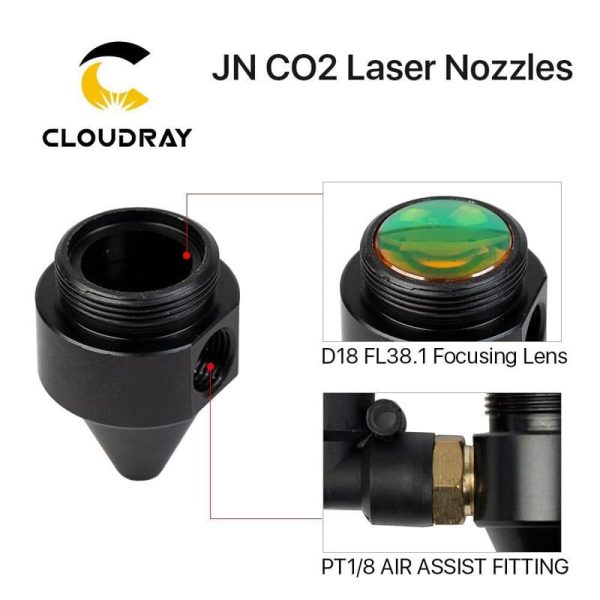 Cloudray Air Nozzle Diameter 18mm FL38.1mm for Laser Head at CO2 Laser Cutting Machine
