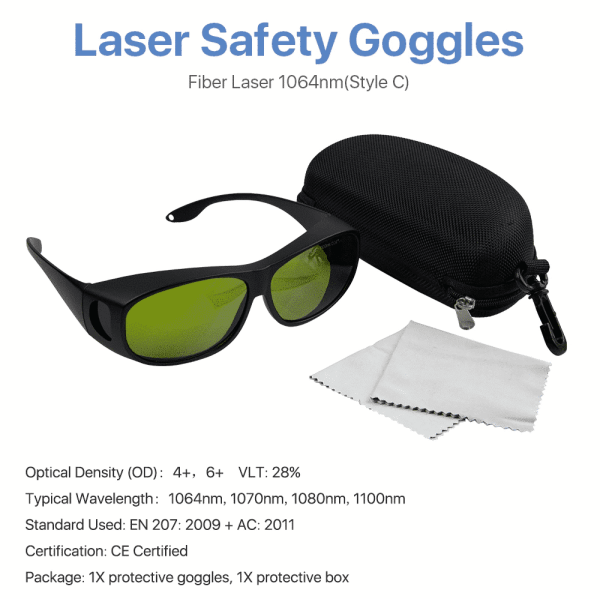 Cloudray 1064nm Style C Laser Safety Goggles Protective Glasses Shield Protection Eyewear For YAG DPSS Fiber Laser