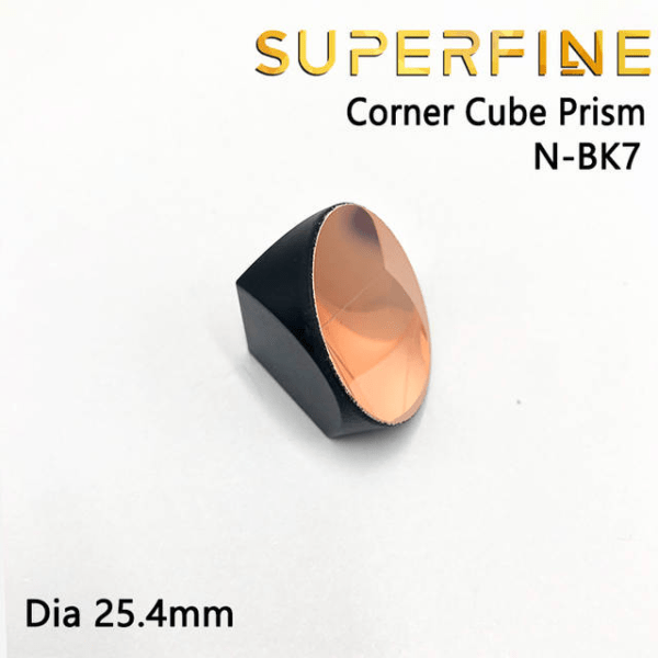 BK7 Copper Coated 1inch Trihedral Retroreflector, 8 Arc Secs Return Beam