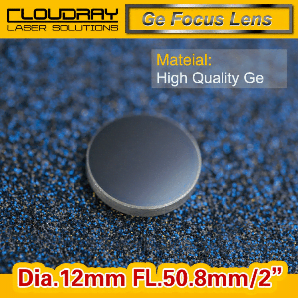 High Quality Ge Focusing Lens DIa. 12mm Focal 50.8mm for CO2 Laser Engraving Cutting