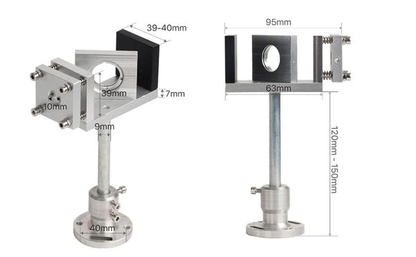 Beam Combiner Set 20/25mm ZnSe Laser Beam Combiner + Mount + Laser Pointer for CO2 Laser