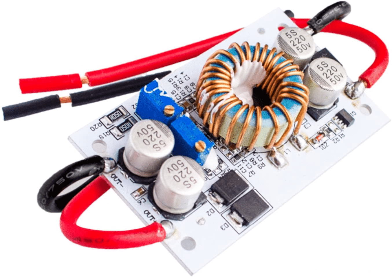 DC-DC Voltage Adjustable Boost Converter 6A Step Up Power Supply Module Arduino 