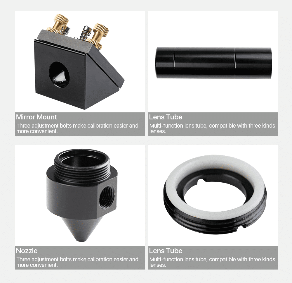 E Series Head for Focusing Lens D20mm FL 50.8mm & 63.5mm & 101.6mm (BLACK)