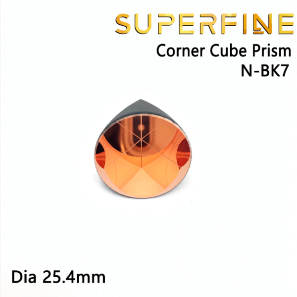 BK7 Copper Coated 1inch Trihedral Retroreflector, 8 Arc Secs Return Beam