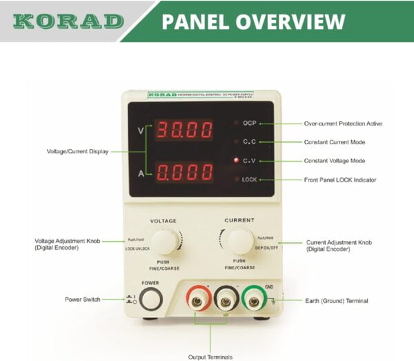 Korad KD3005D High Precision Laboratory Digital Adjustable Linear DC Power Supply