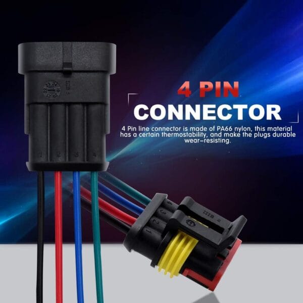 4 Pin Way Sealed Waterproof Electrical Wire Connector Plug Set auto connectors with cable