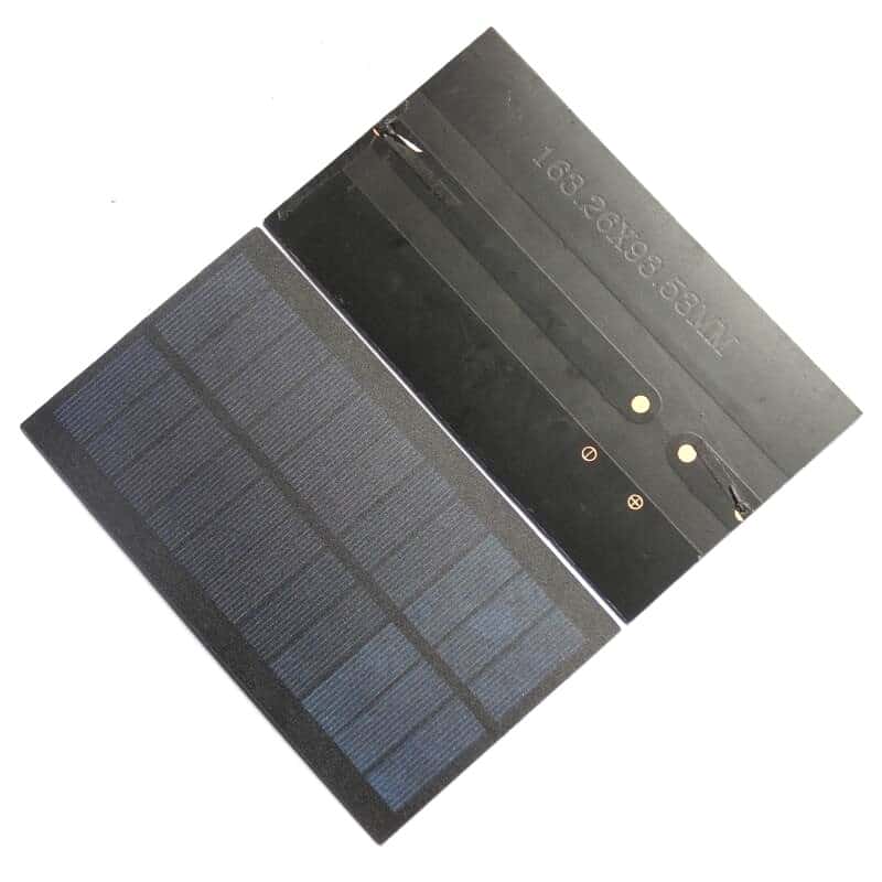 Polycrystalline Silicon Solar Cells PET Laminated Matt Cover 1.8W 5.5V 163.26x93.53*2MM Solar Panel