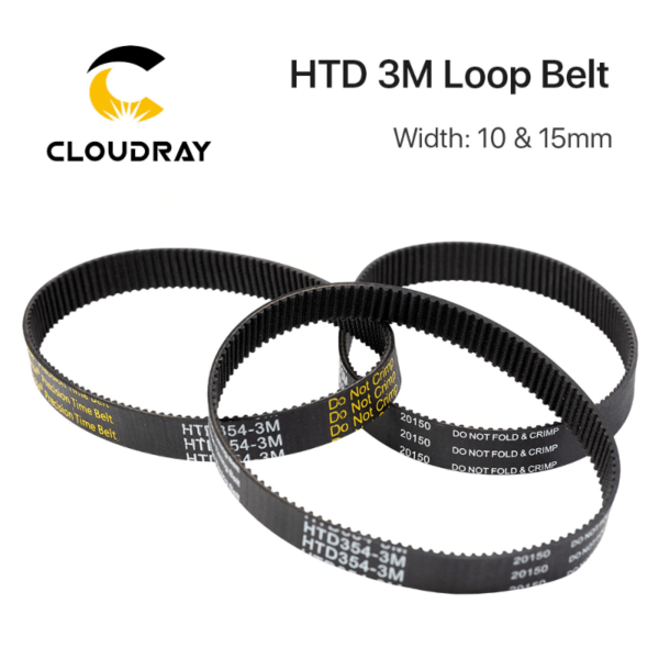 2PCS HTD 3M Closed Loop Belt Rubber Timing Belt. Various sizes